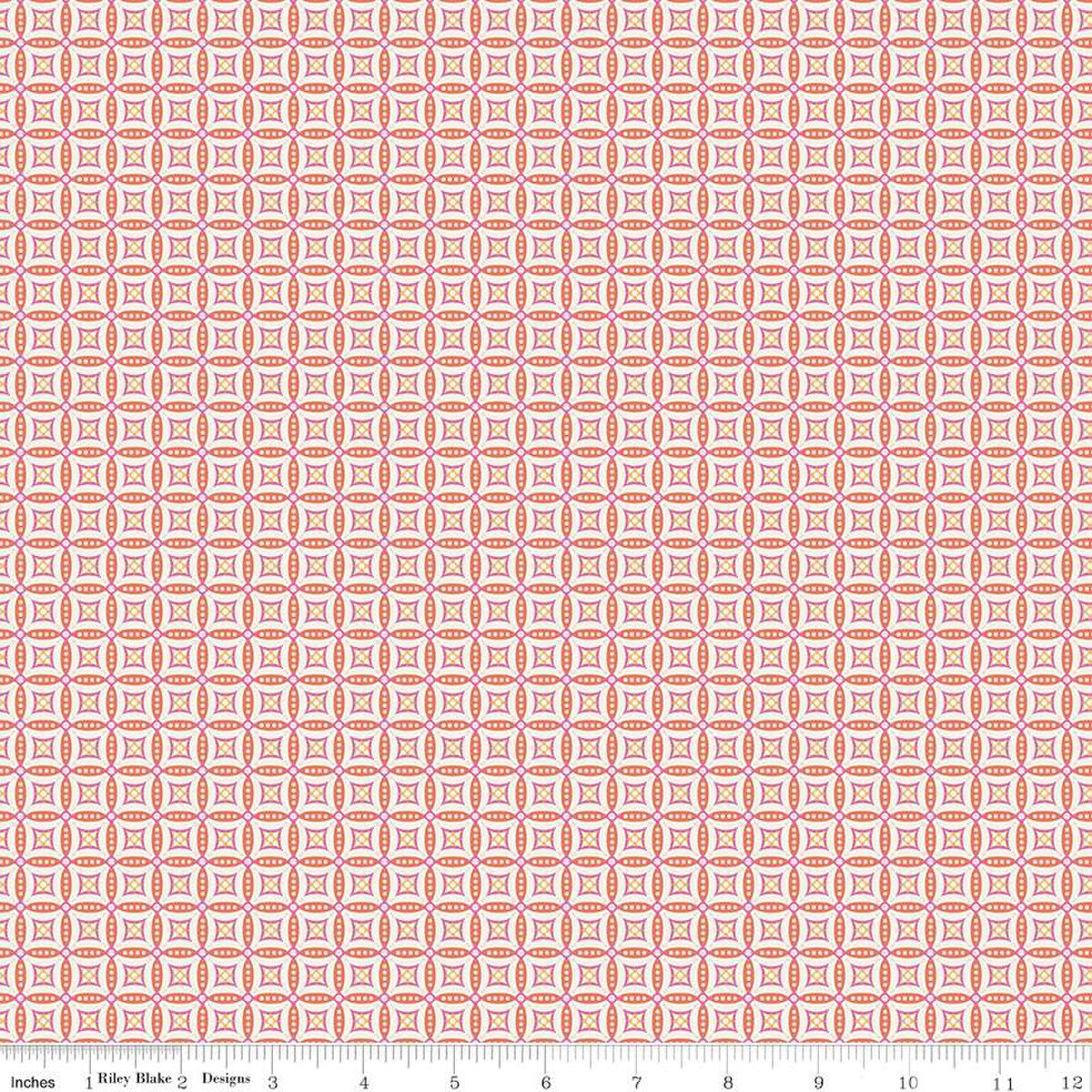 Juju's Petals Mosaic Orange - Riley Blake Designs