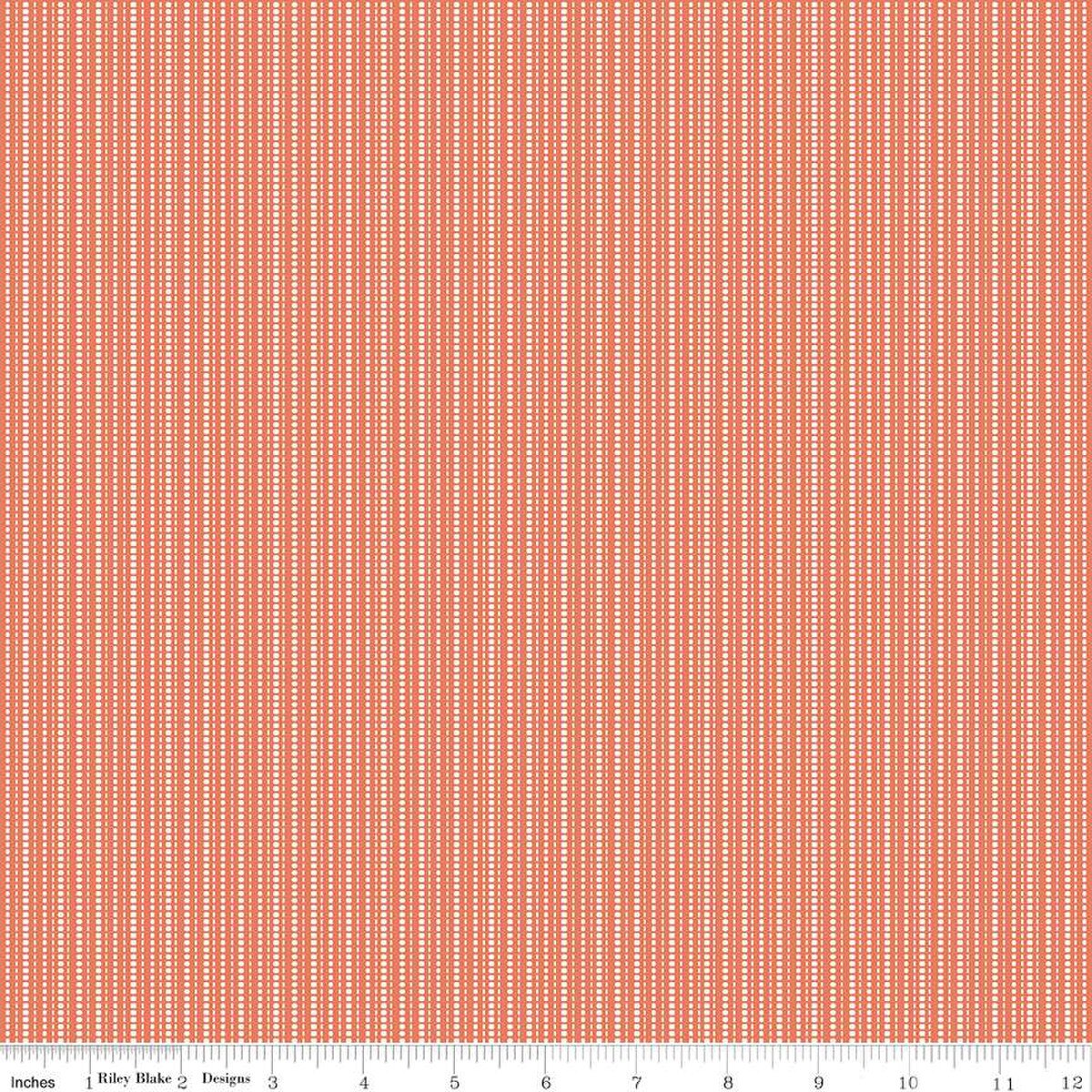 Juju's Petals Stripes Orange - Riley Blake Designs