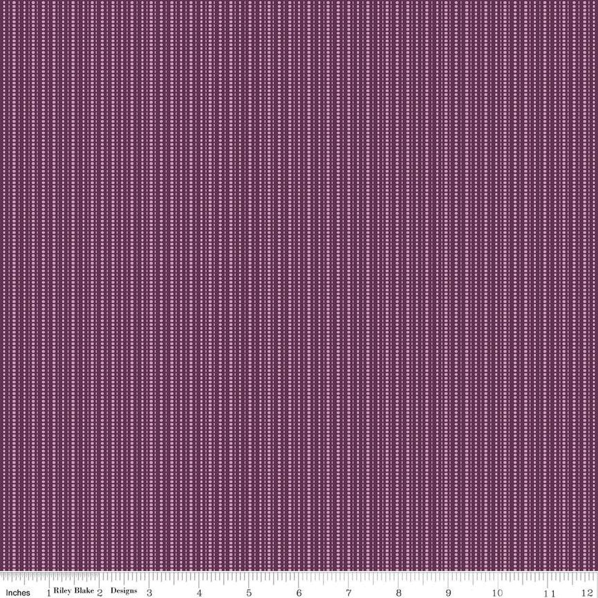 Juju's Petals Stripes Purple - Riley Blake Designs