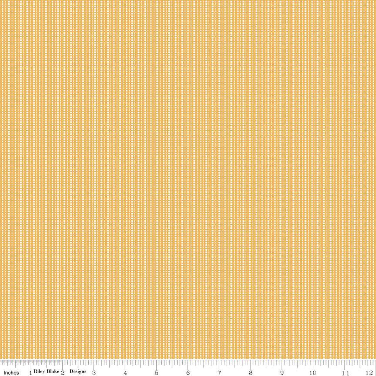 Juju's Petals Stripes Yellow - Riley Blake Designs