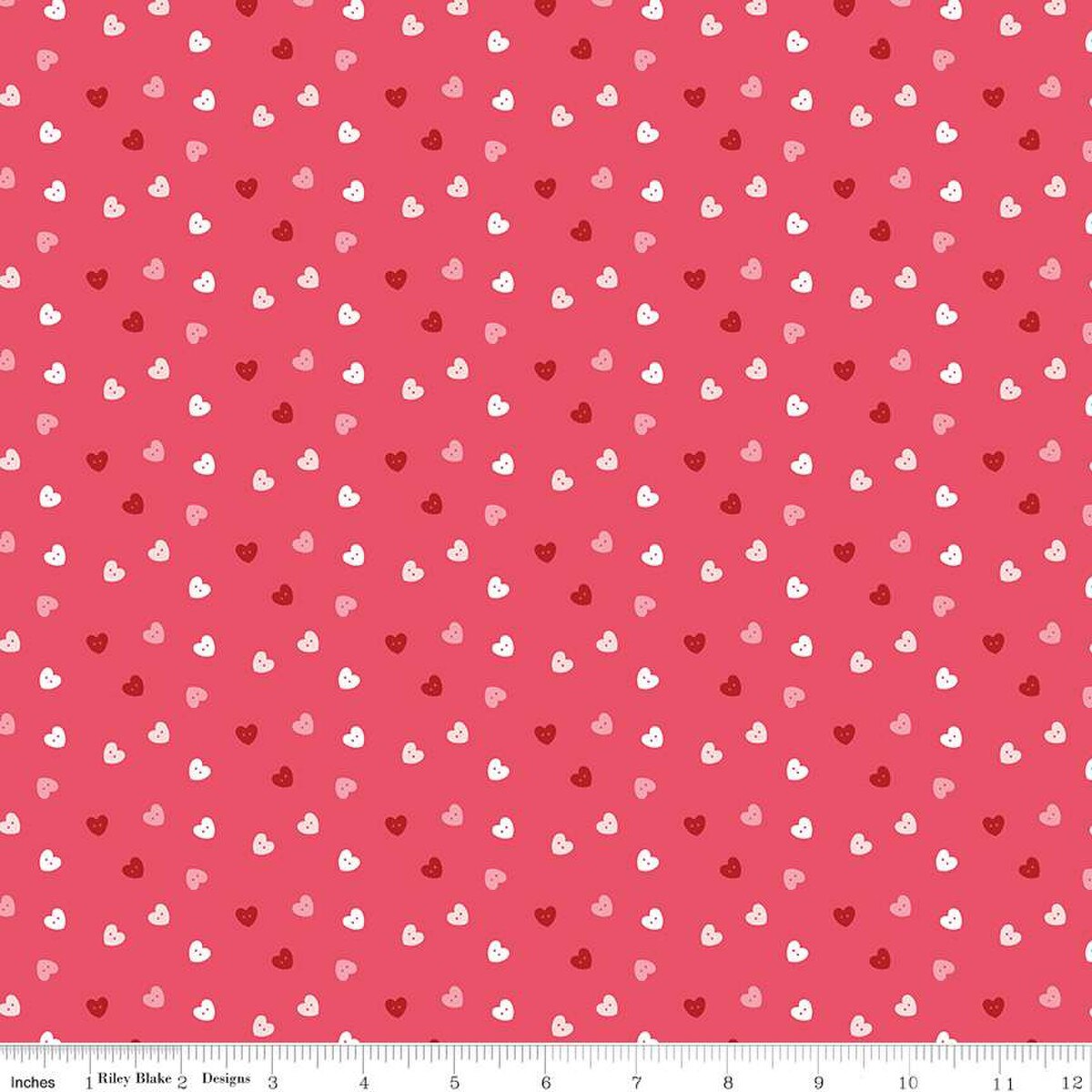 Sew In Love Hearts Pink - Riley Blake Designs