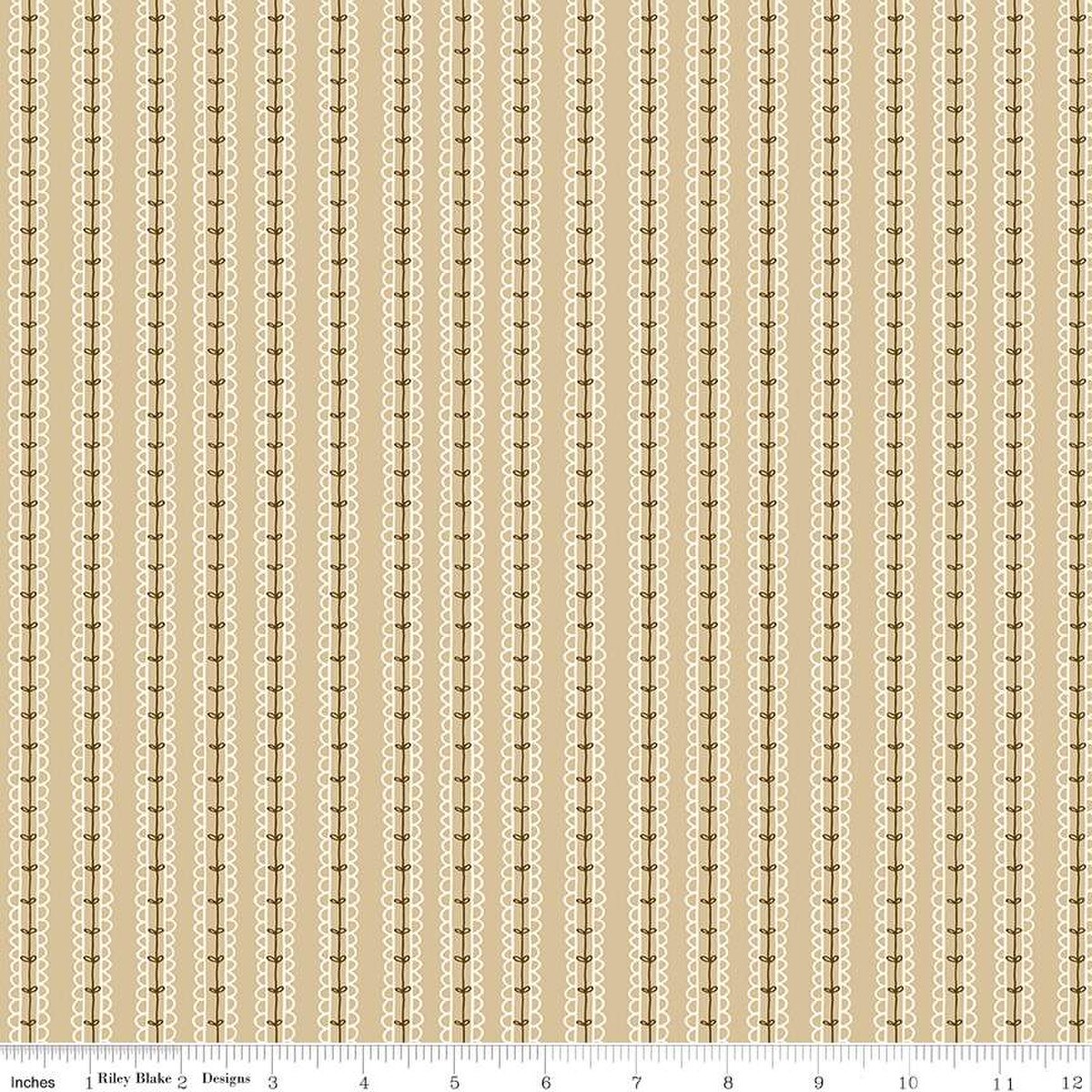 Morning Latte Stripes Camel - Riley Blake Designs
