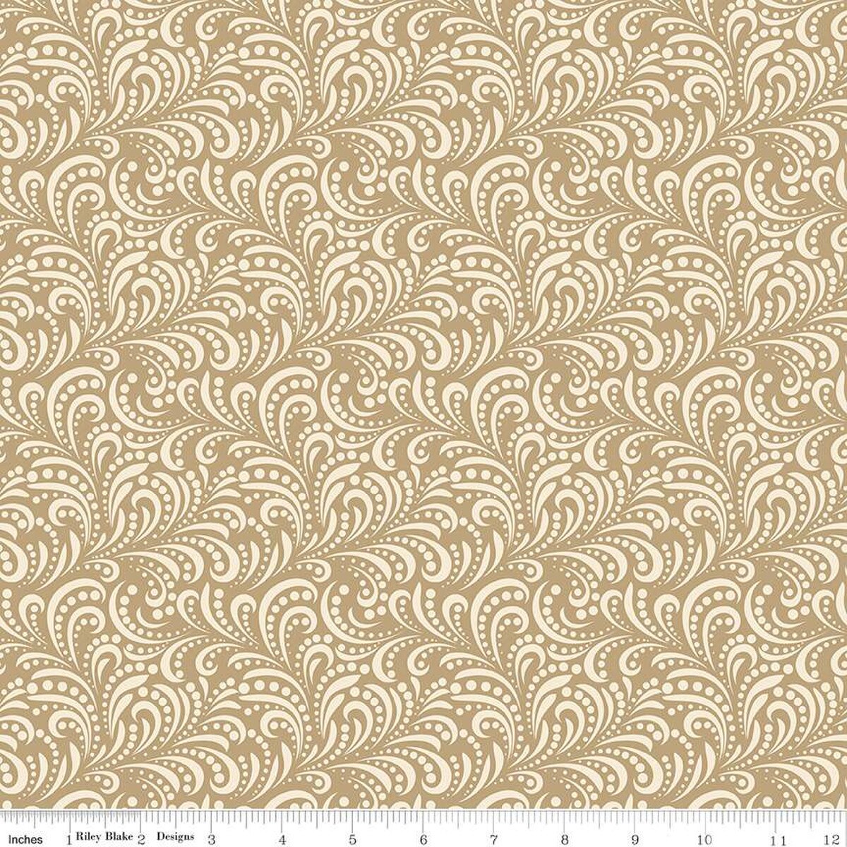 Morning Latte Swirls Camel - Riley Blake Designs