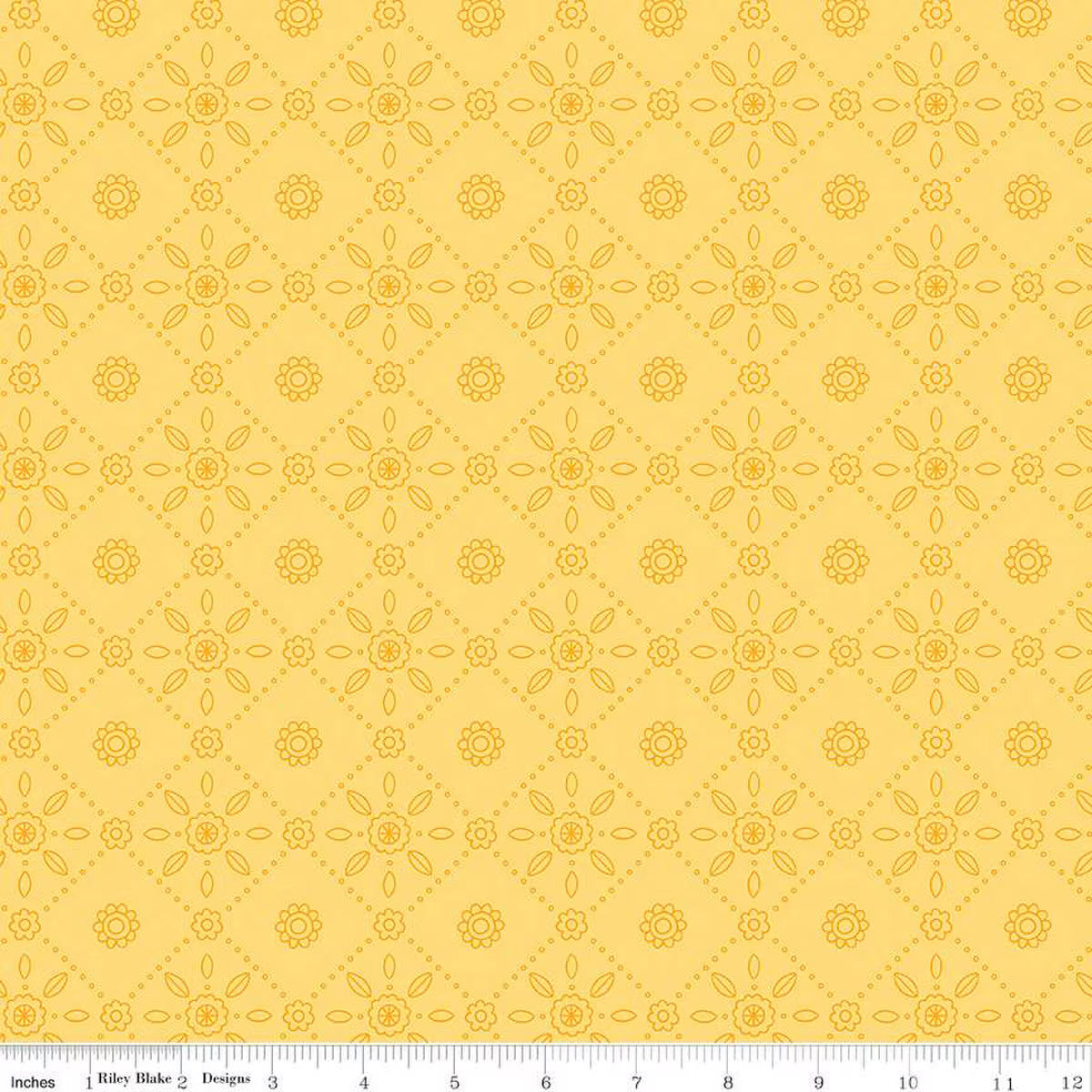Little Darlin' Folk Tile Yellow - Riley Blake Designs