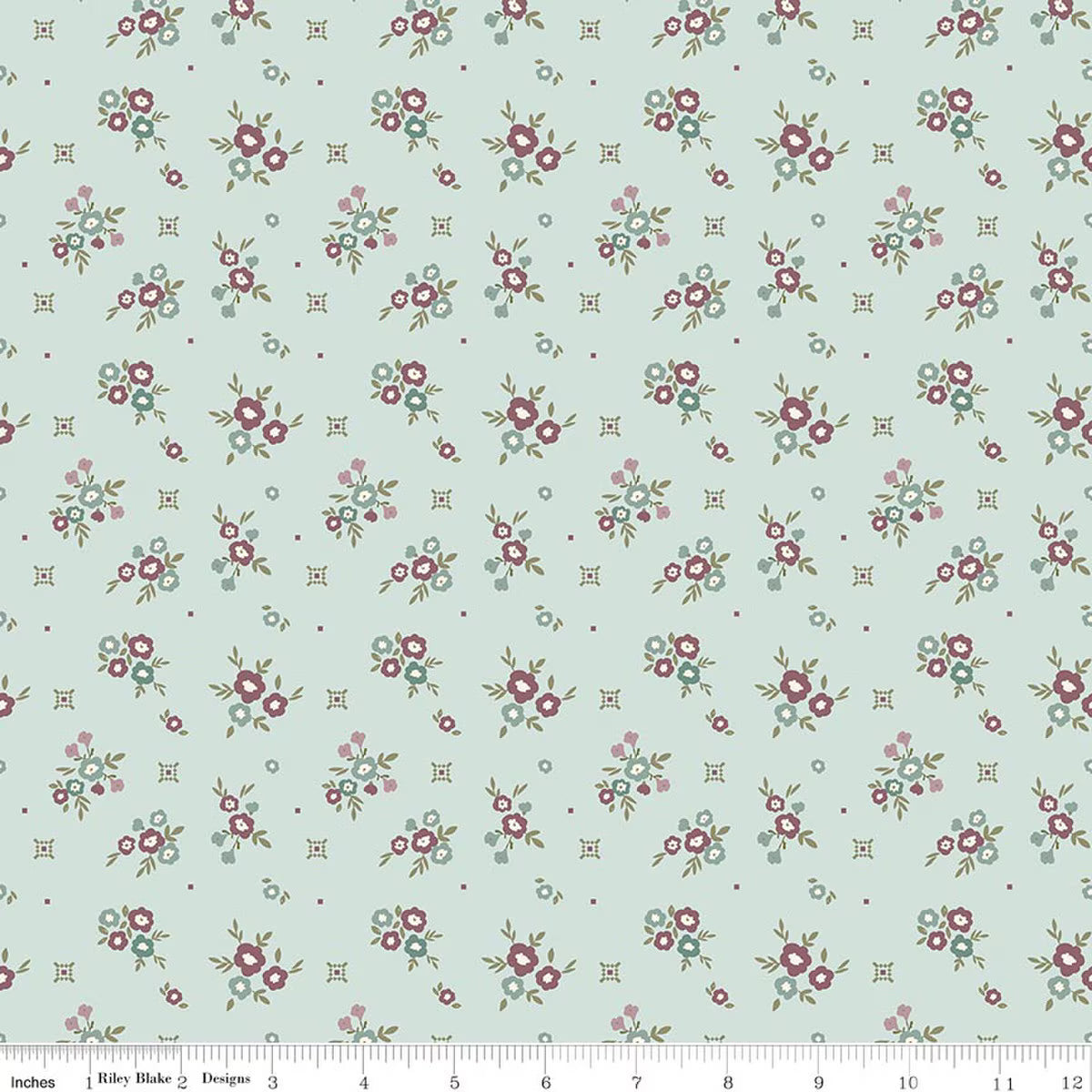 Renew Floral Bleached Denim - Riley Blake Designs