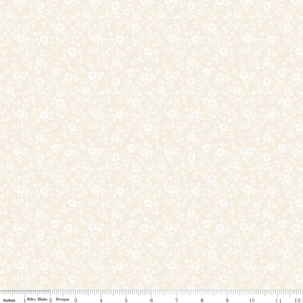 Elegant Essentials Small Floral Cream Pearl - Riley Blake Designs