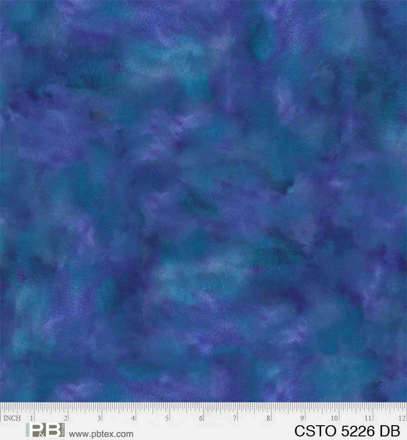 Mixed Watercolors Dark Blue - P&B Textiles
