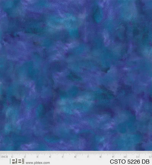 Mixed Watercolors Dark Blue - P&B Textiles