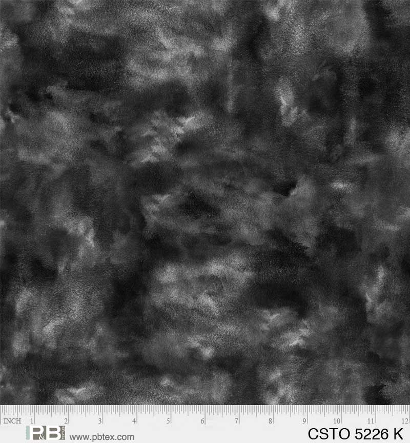 Mixed Watercolors Black - P&B Textiles