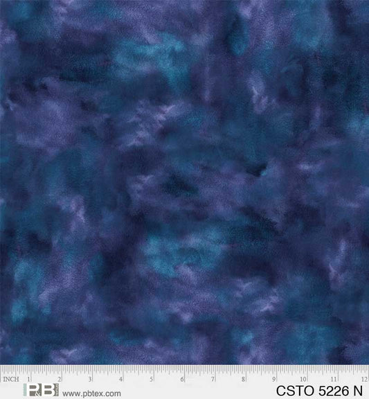 Mixed Watercolors Navy Blue - P&B Textiles