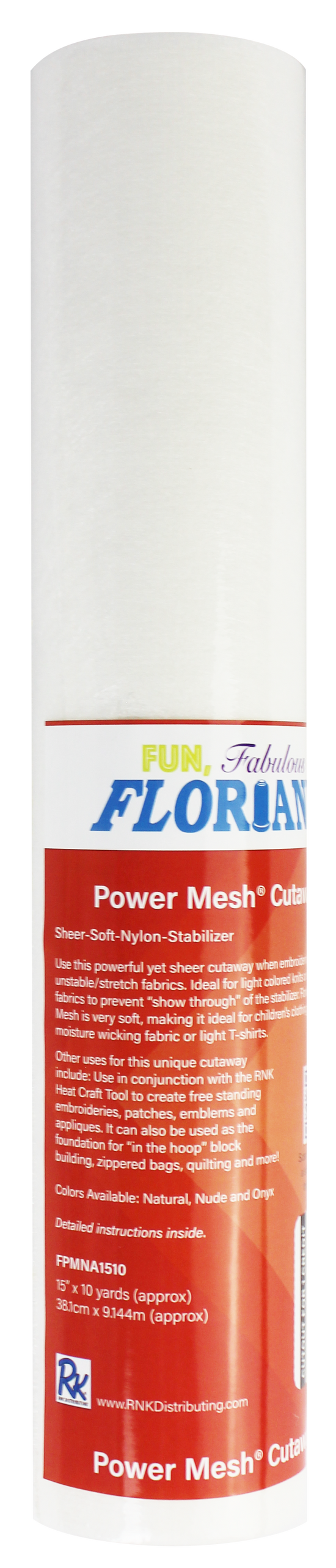 Floriani Power Mesh Fusible Natural (15" x 10 YARDS)