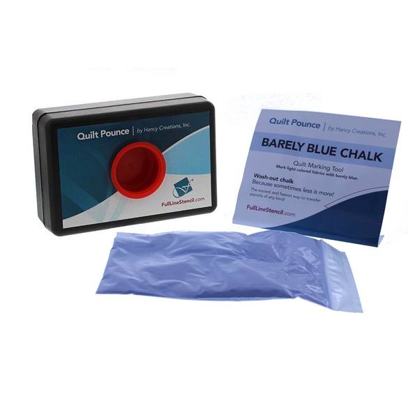 Quilt Pounce With Barely Blue Chalk - FullLineStencil.com