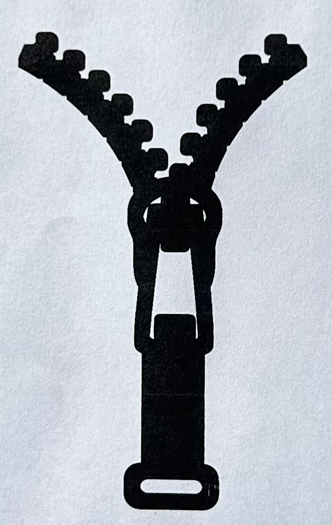 Zipper embroidery design