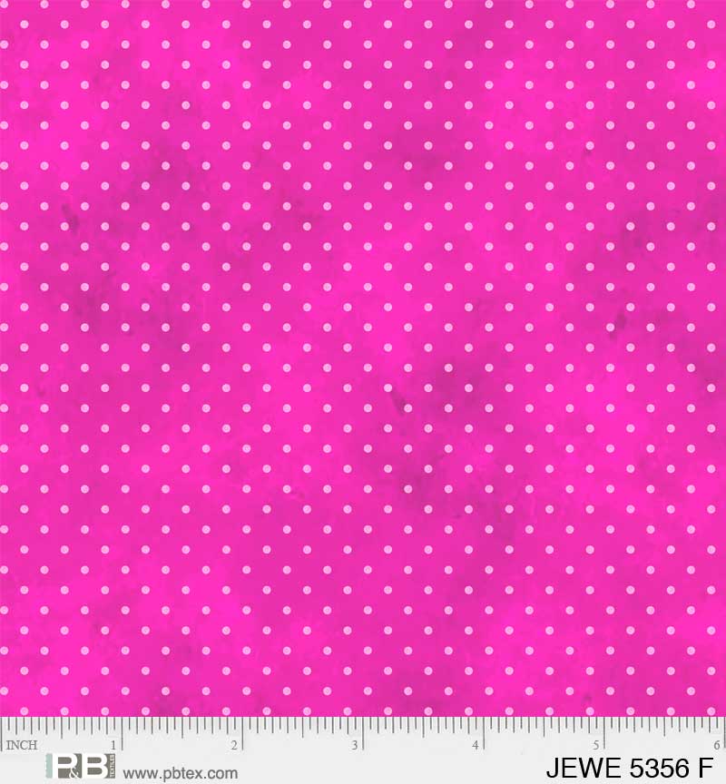 Hot Pink with light Pink Dots - Jewel Collection P&B Textiles