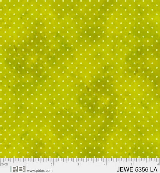 Lime with light Lime Dots - Jewel Collection P&B Textiles