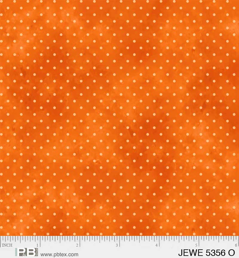 Orange with light Orange Dots - Jewel Collection P&B Textiles