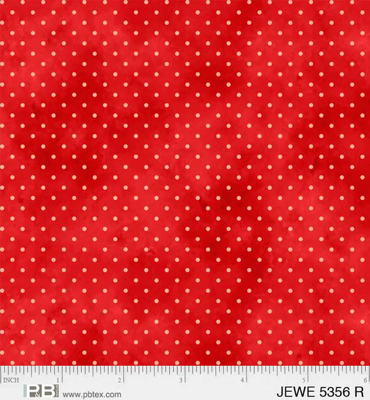Red with light Red Dots - Jewel Collection P&B Textiles
