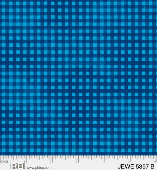 Blue Gingham - Jewel Collection P&B Textiles