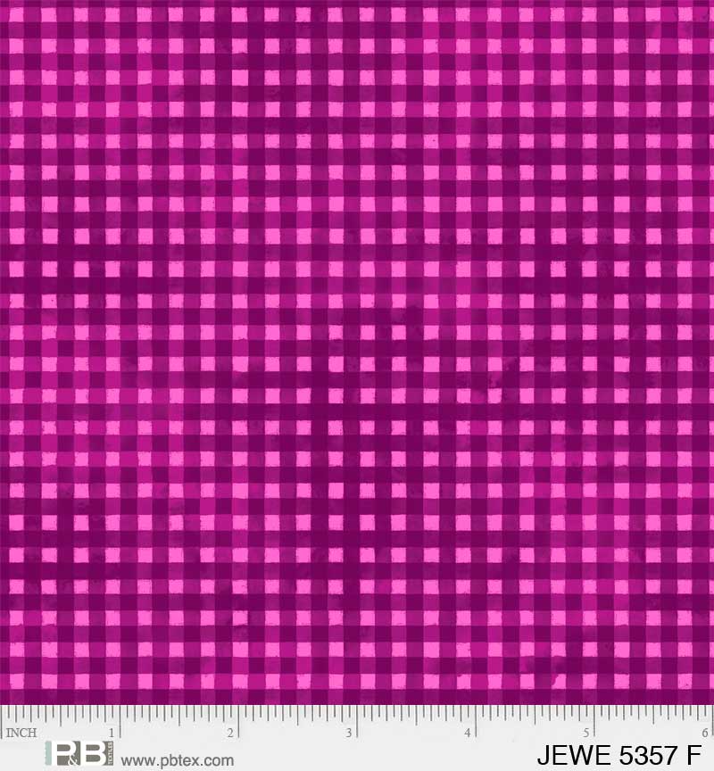 Hot Pink Gingham - Jewel Collection P&B Textiles
