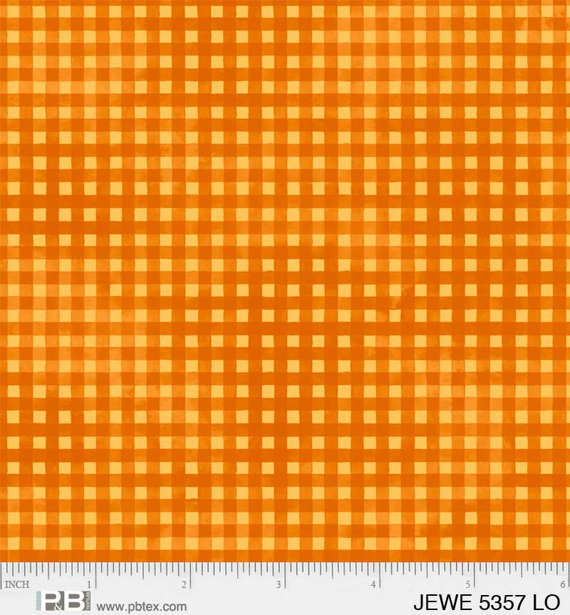 Light Orange Gingham - Jewel Collection P&B Textiles