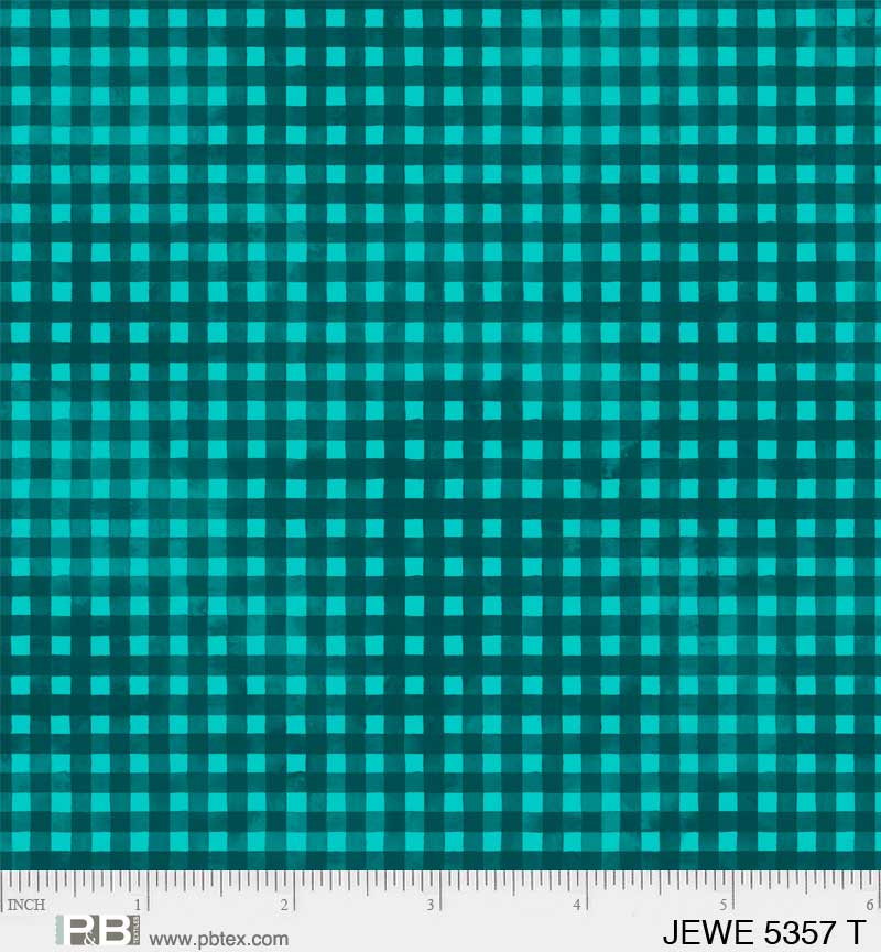 Teal Gingham - Jewel Collection P&B Textiles
