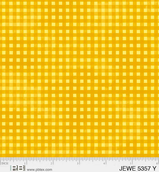 Yellow Gingham - Jewel Collection P&B Textiles
