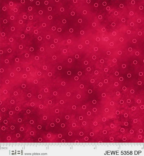 Deep Red Tossed Dots - Jewel Collection P&B Textiles