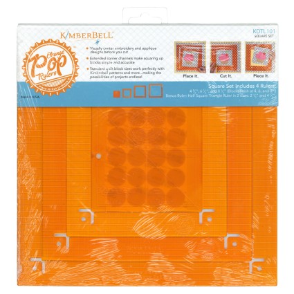 Kimberbell Orange Pop Ruler, Square Set