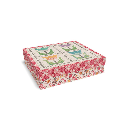 Stitched Tulips Quilt Boxed Kit - Riley Blake Designs