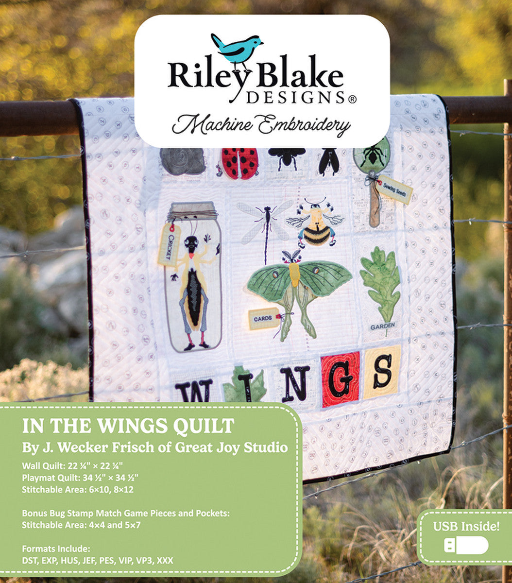 Machine Embroidery In the Wings Quilt Projects - Riley Blake Designs