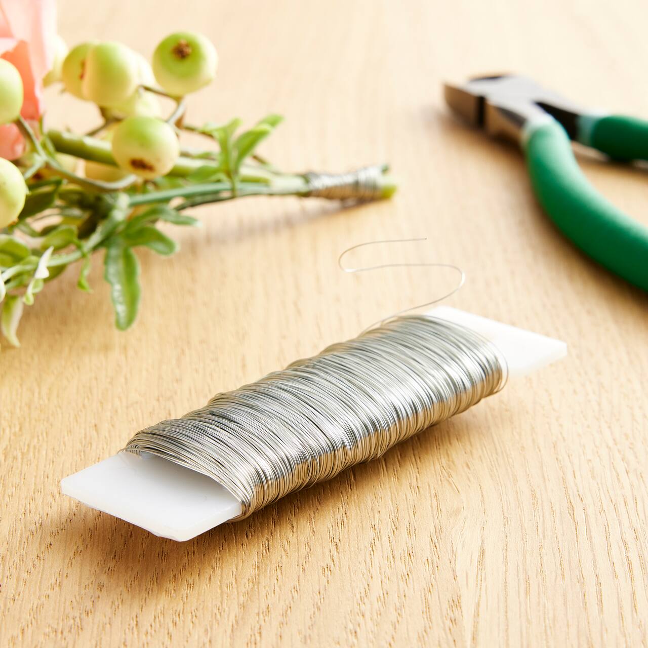 Panacea 22 Gauge Silver Floral Wire