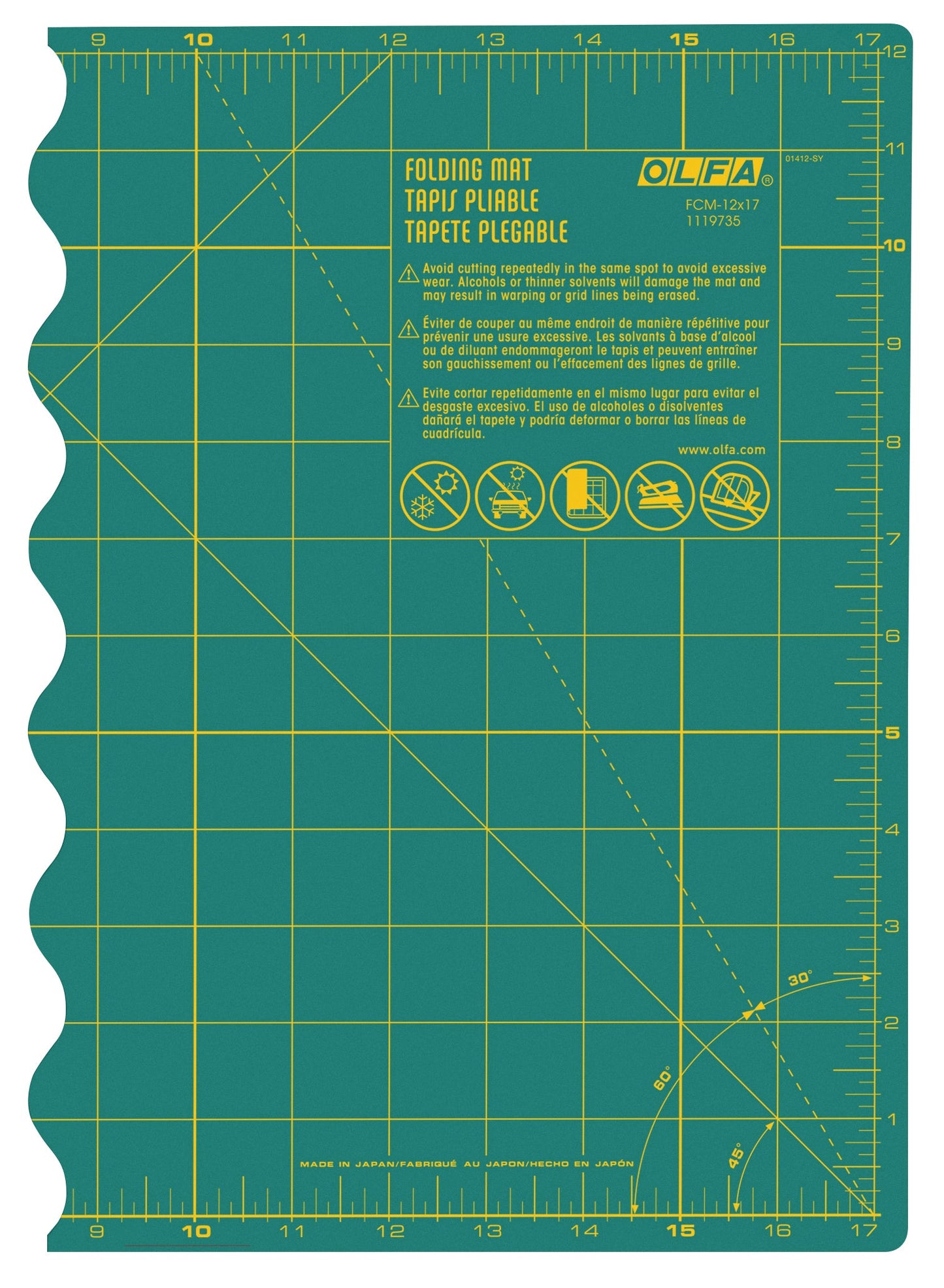 Olfa 12" x 17" Folding Cutting Mat