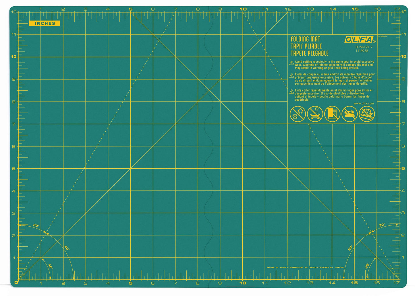 Olfa 12" x 17" Folding Cutting Mat