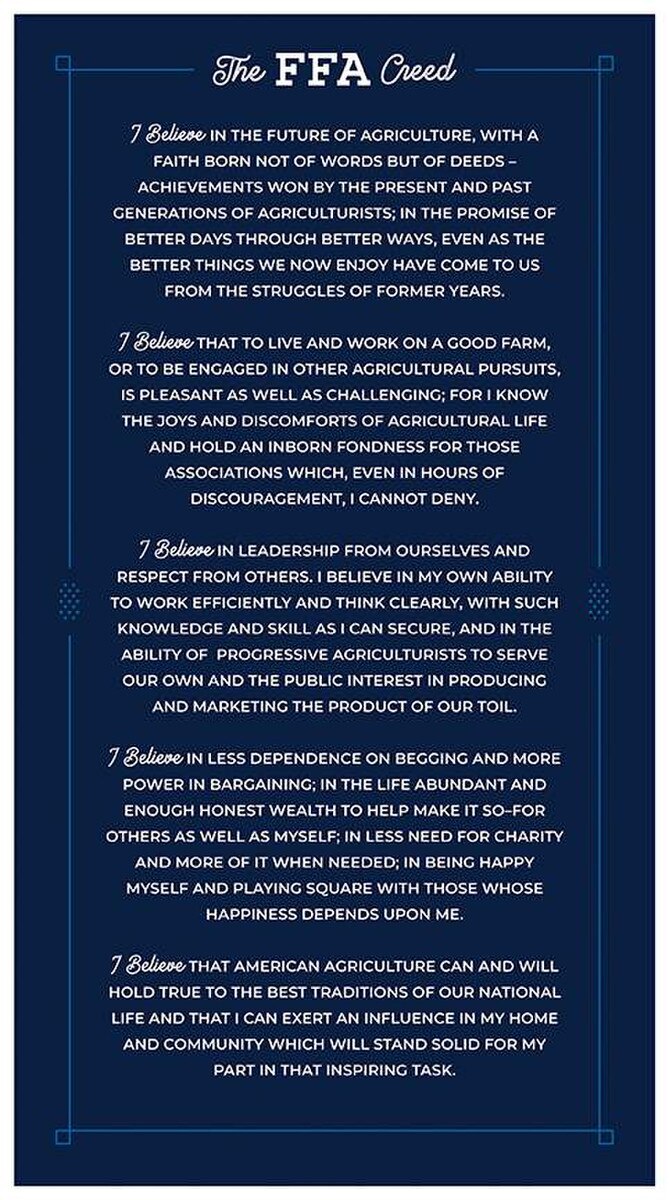 FFA Forever Blue 2 FFA Creed Panel - Riley Blake Designs