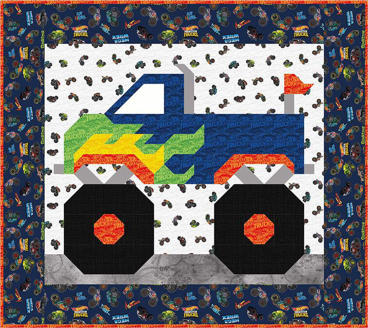 Hot Wheels Monster Truck Quilt Pattern by Lisa Muilenburg for Riley Blake Designs