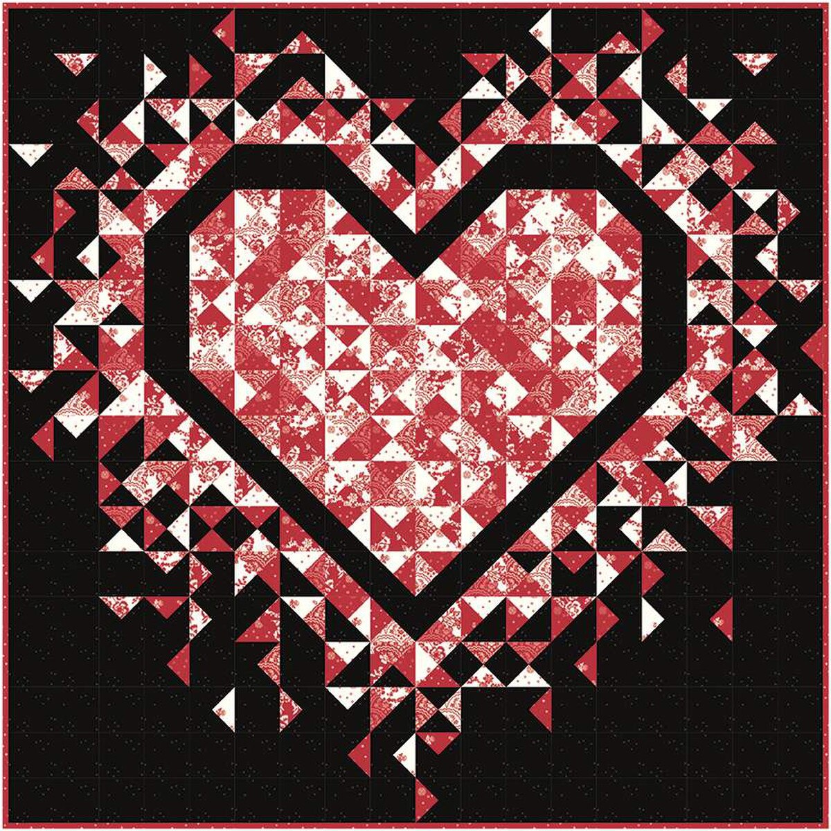 Slice of Pi Quilts Mini Exploding Heart Quilt Pattern - Riley Blake Designs