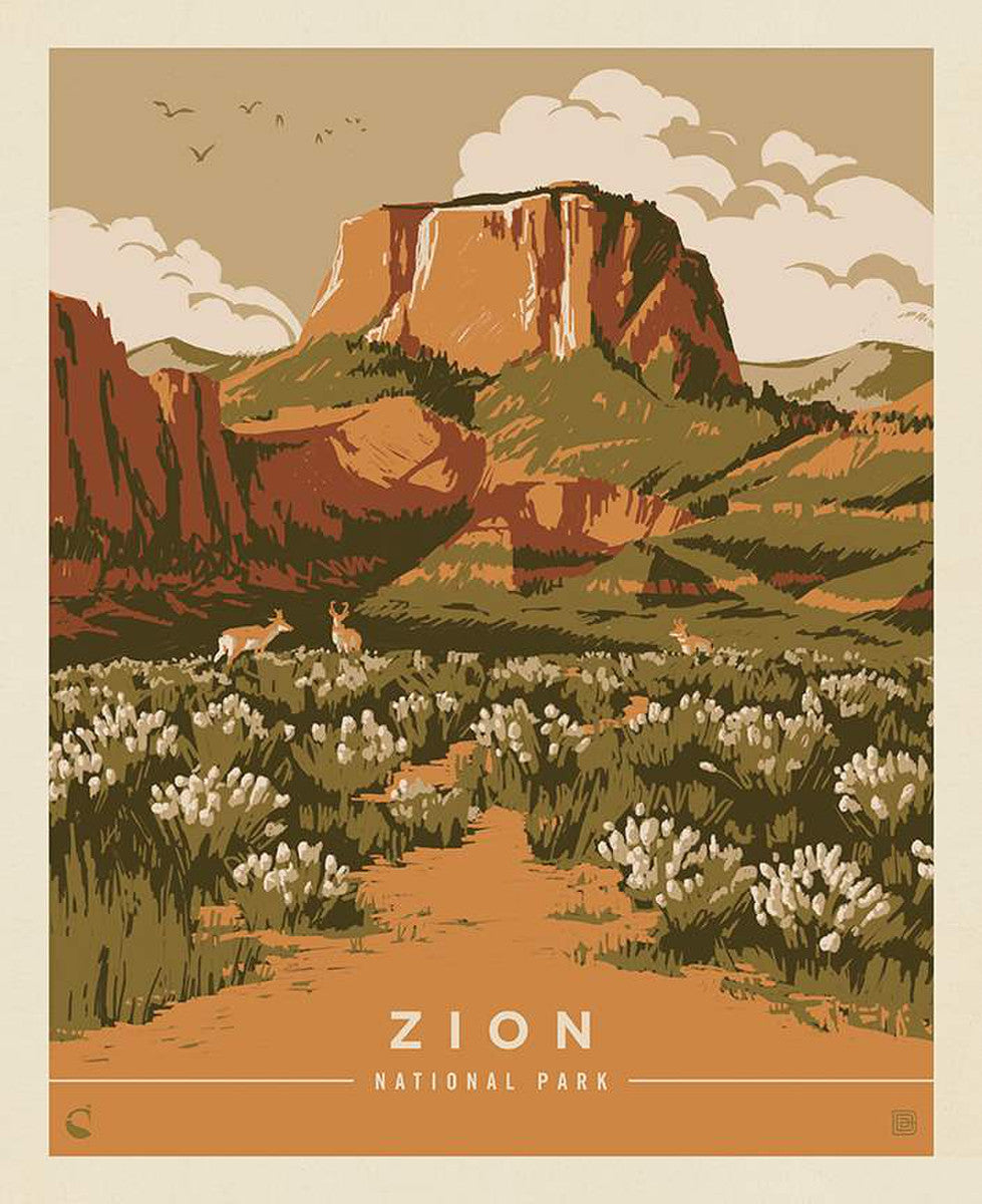 National Parks Spring Zion Poster Panel - By: Riley Blake Designs
