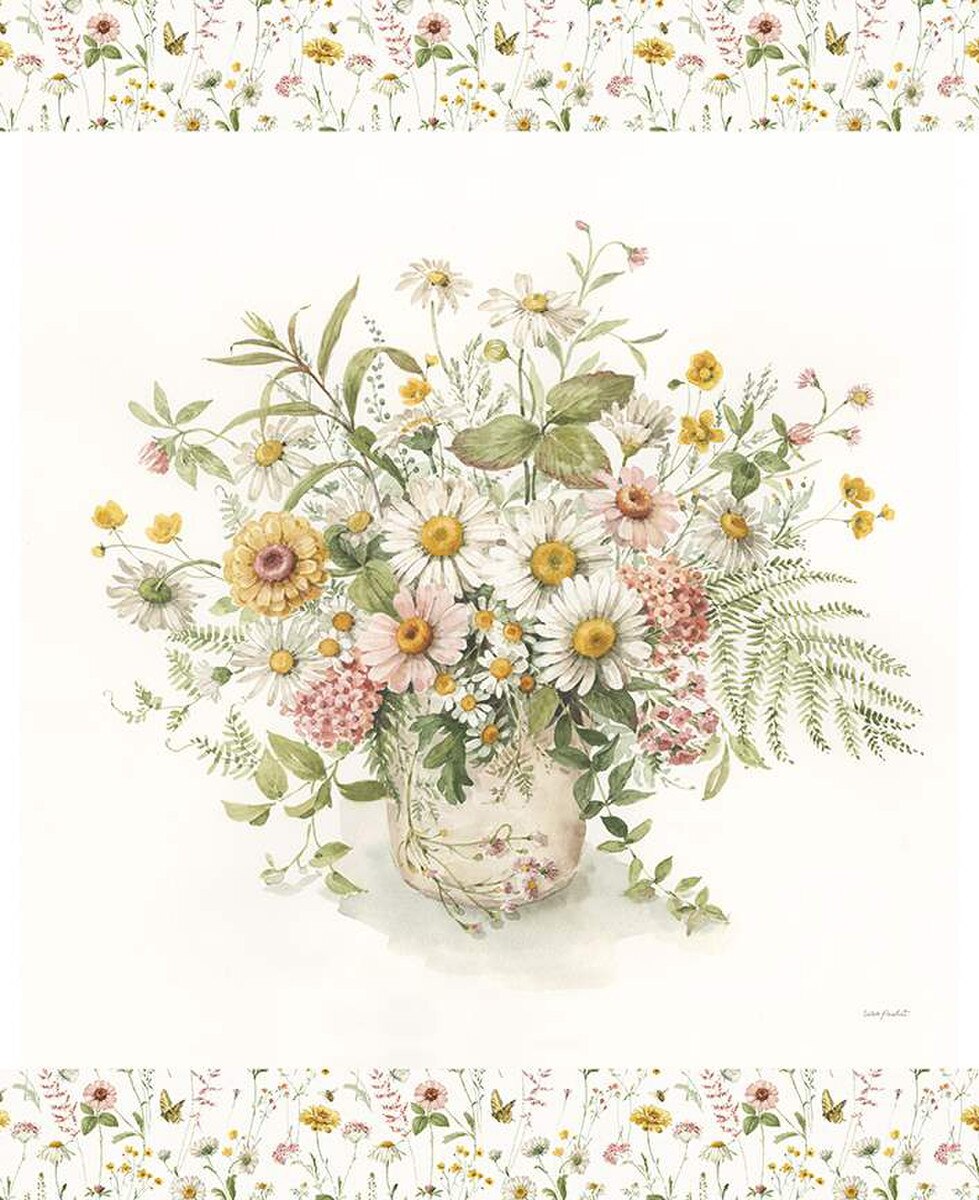 Love Me More Flower Bouquet Panel - Riley Blake Designs