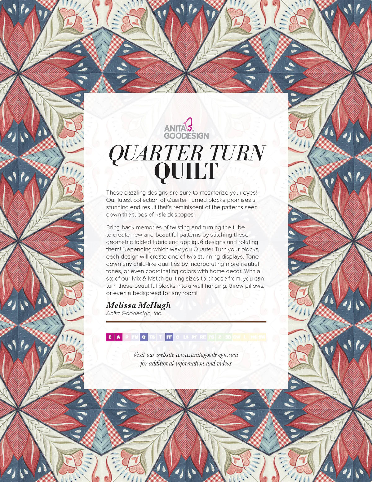 Embroidery Pattern: Quarter Turn Quilt