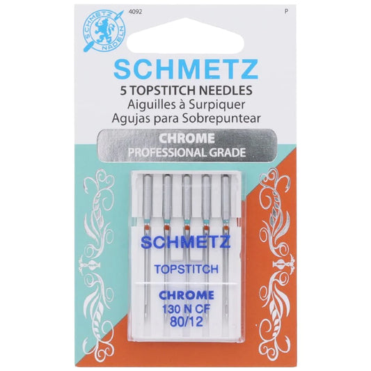 Schmetz 80/12 5pk Topstitch Needles CHROME