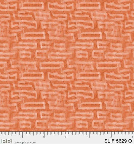 Geo Rectangles Slate Orange - Still Life P&B Textiles