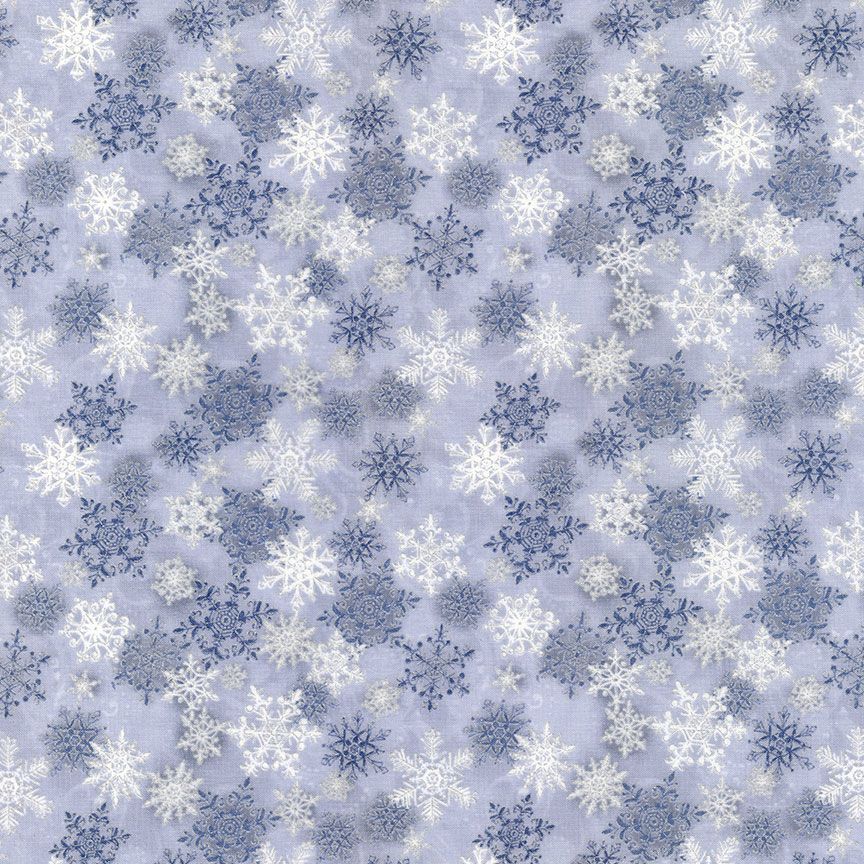 Metallic Snowflakes: Grey - Timeless Treasures