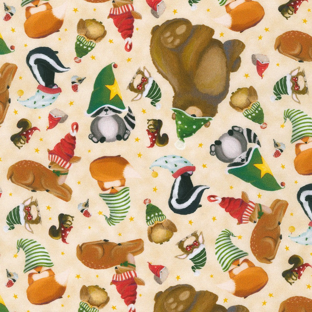Gnomeland Critters Natural Toss By Robert Kaufman