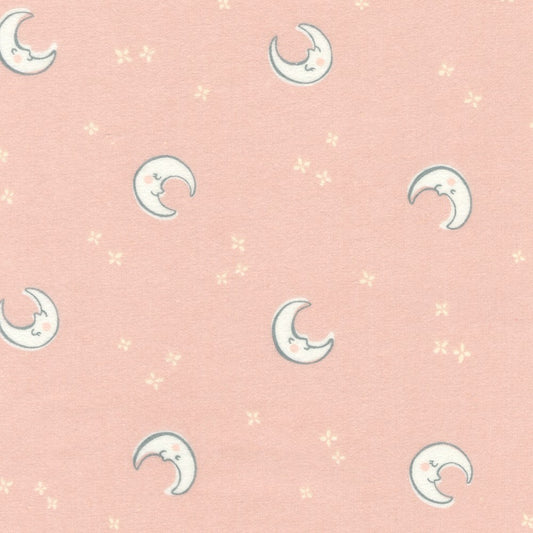Pink Lemonade-Cozy Cotton Flannel Over The Moon By: Robert Kaufman