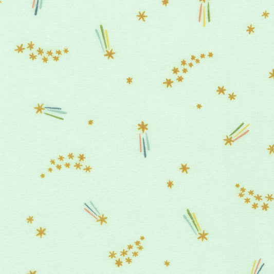 Sea Mist-Cozy Cotton Flannel Over The Moon By: Robert Kaufman