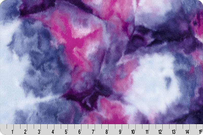 End of Bolt Shannon Fabrics Luxe Cuddle® Seal Cosmic Blissful Berry