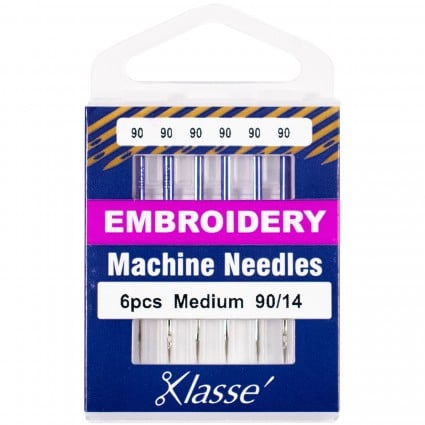 Klasse Embroidery Needles sz 90/14 6pc.