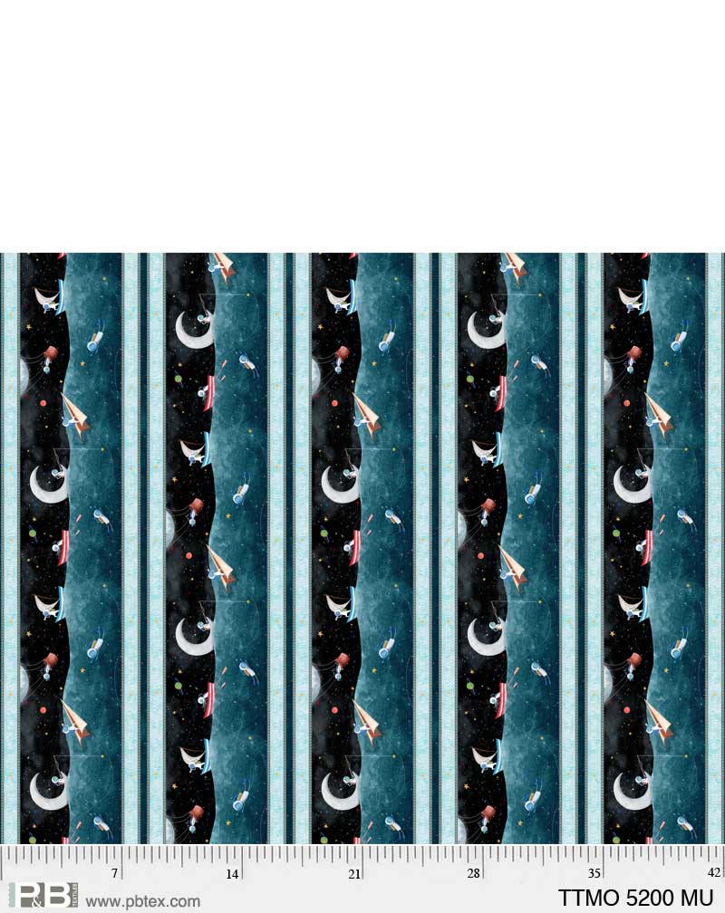 To The Moon Astronaut Border - By: P&B Textiles
