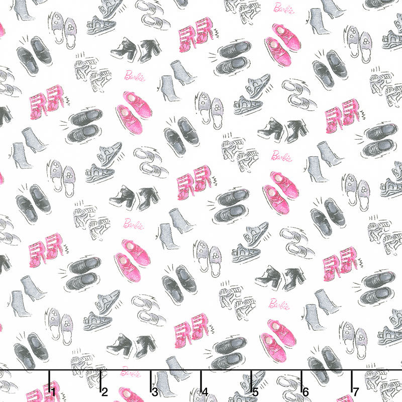 Barbie Girl White Shoes Yardage By: Riley Blake