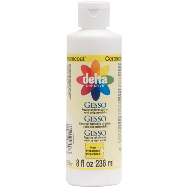 Delta Creative Prep Artist Gesso, 8-Ounce